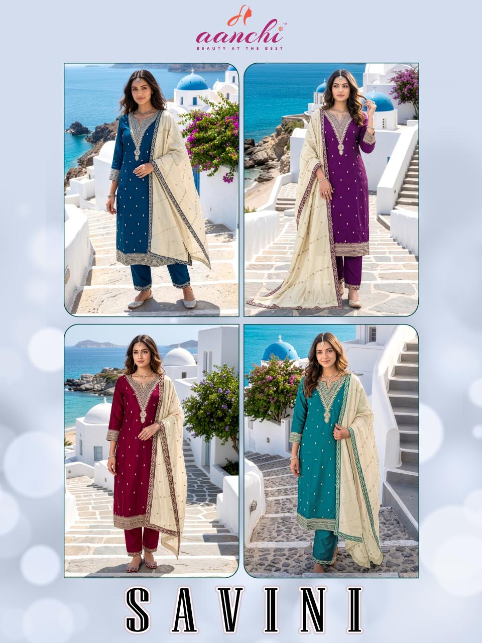 Aanchi Savini catalog parti wear kurties wholesale