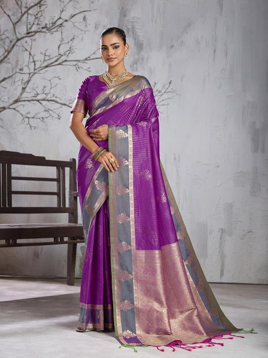 ADVIKA by SHREE SHYAM FASHION fancy designer Silk fabric saree wholesale with Fancy latkan WITH HEAVY PALLU SAREE