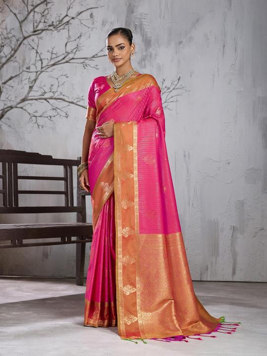 ADVIKA by SHREE SHYAM FASHION fancy designer Silk fabric saree wholesale with Fancy latkan WITH HEAVY PALLU SAREE