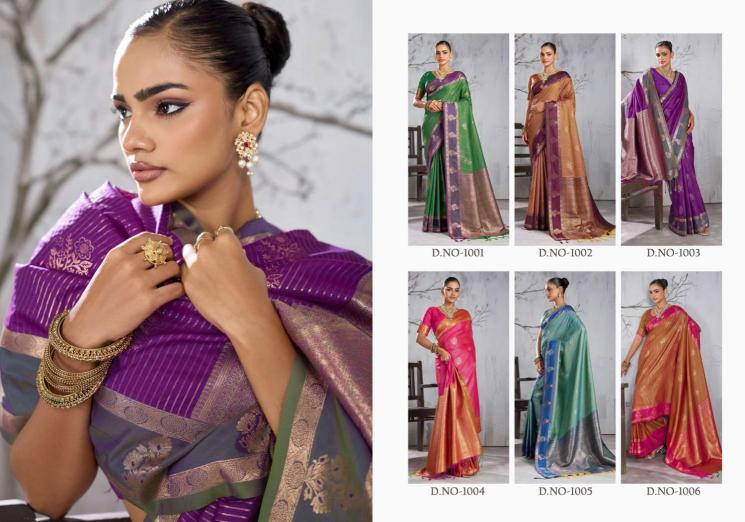 ADVIKA by SHREE SHYAM FASHION fancy designer Silk fabric saree wholesale with Fancy latkan WITH HEAVY PALLU SAREE