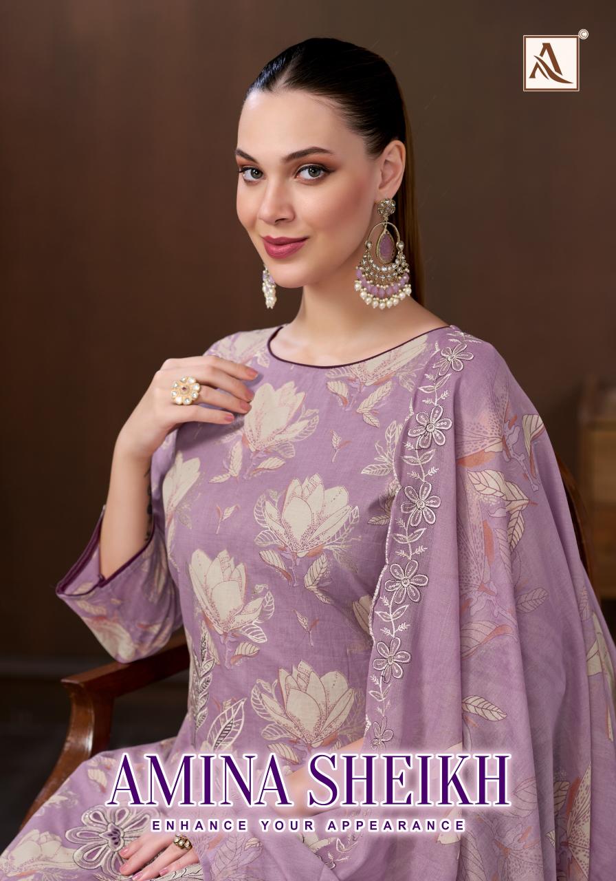 ALok Amina Sheikh catalog surat dress materials prices