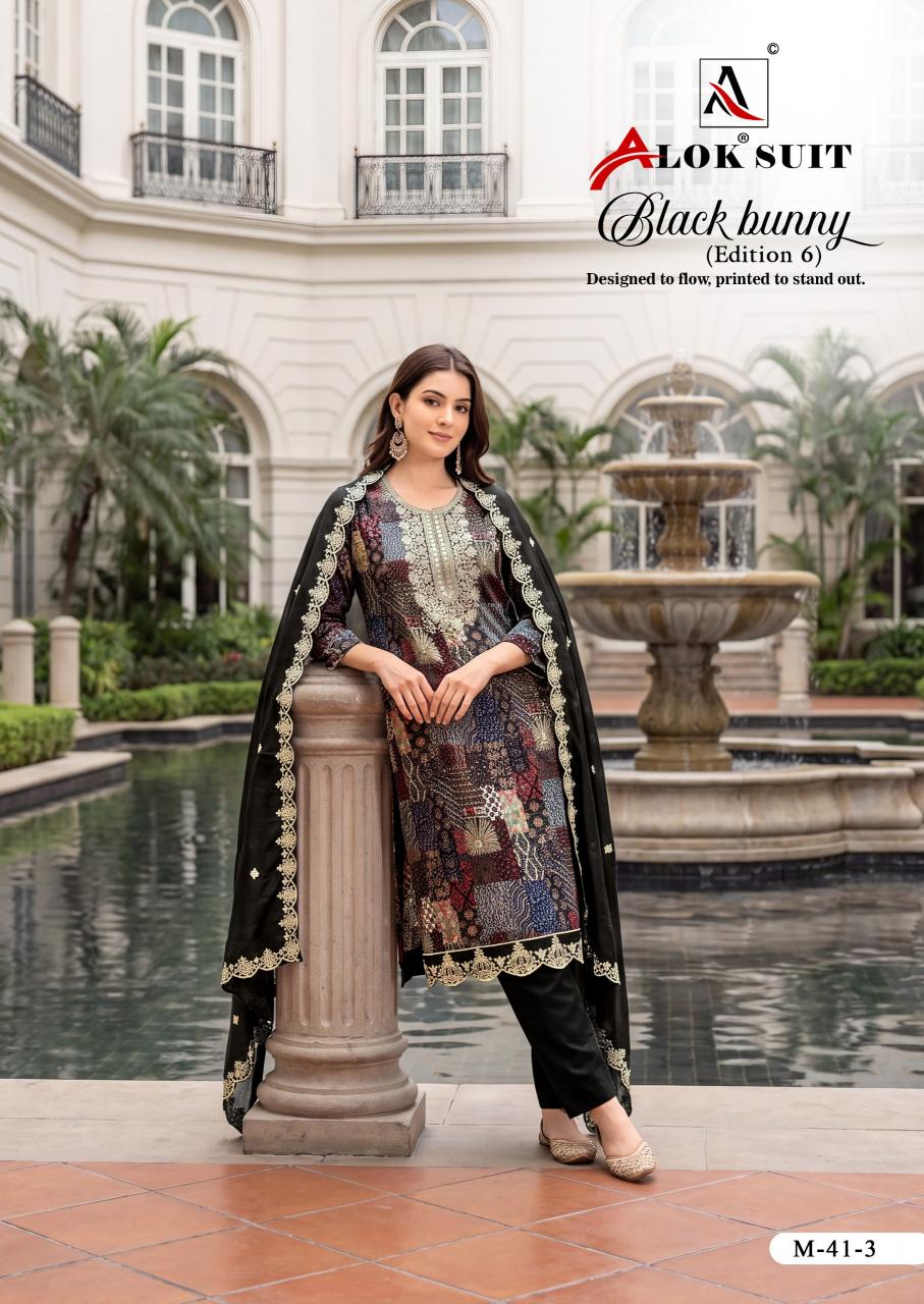 Alok Black Bunny vol 6 catalog wholesale dress material in ahmedabad