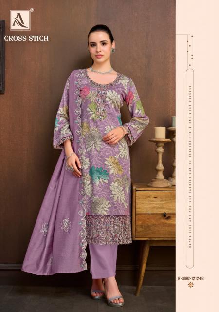 Alok Cross Stitch catalog surat dress materials prices