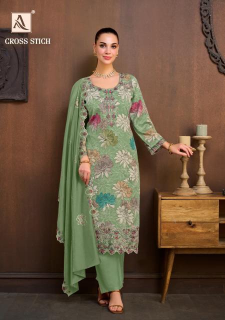 Alok Cross Stitch catalog surat dress materials prices
