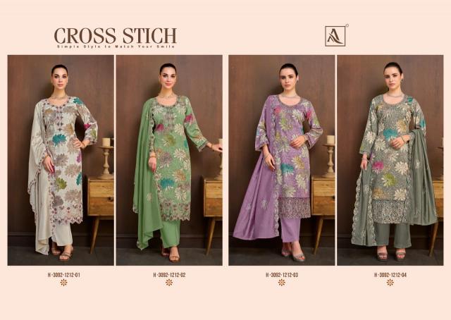 Alok Cross Stitch catalog surat dress materials prices