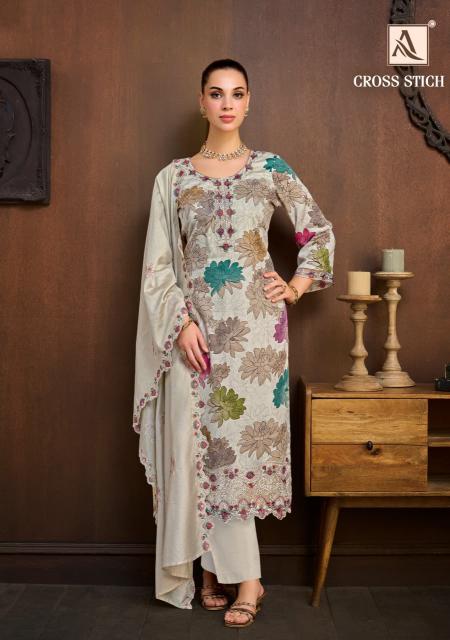 Alok Cross Stitch catalog surat dress materials prices