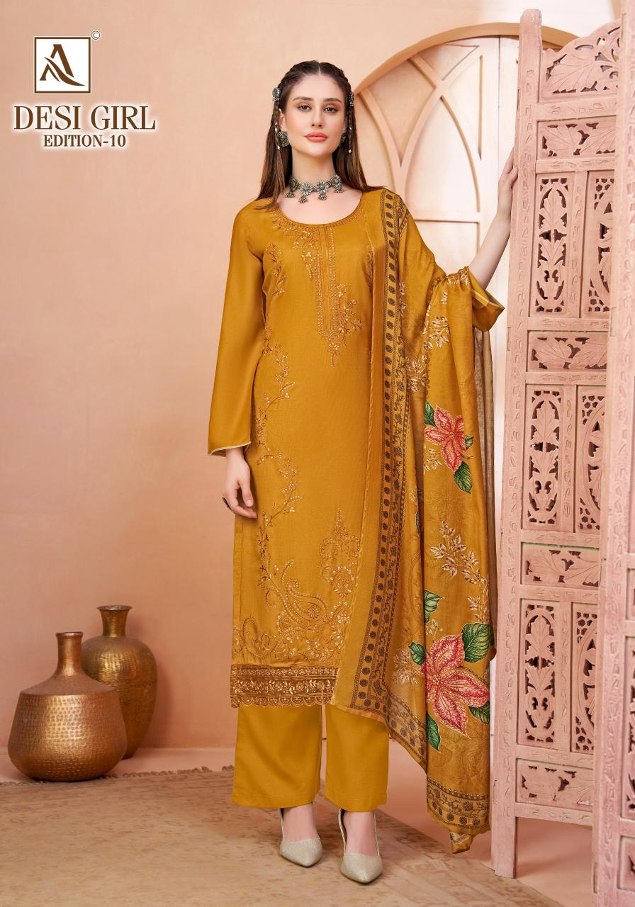 Alok Desi Girl vol 10 catalog wholesale dress material in odisha