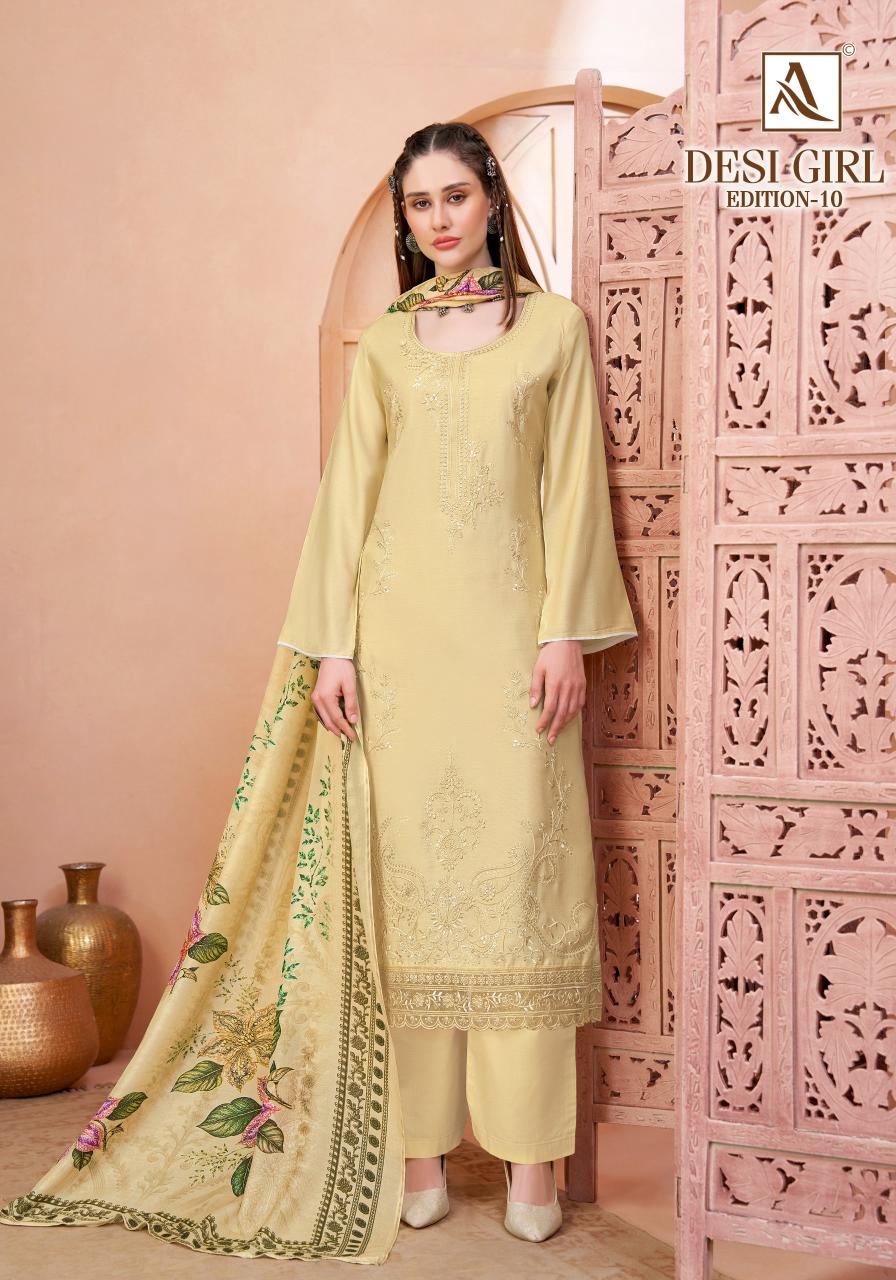 Alok Desi Girl vol 10 catalog wholesale dress material in odisha