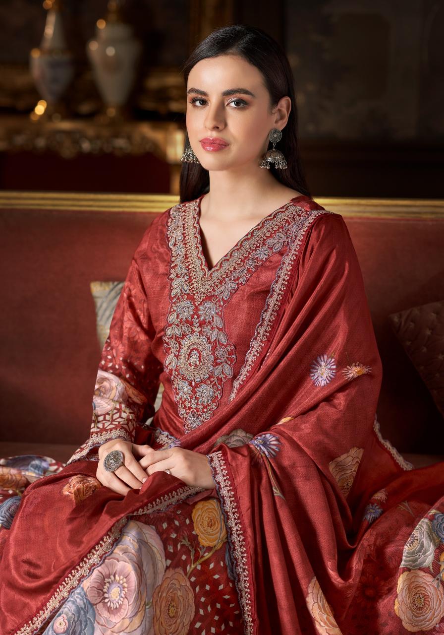 Alok Flora Belle vol 2 catalog wholesale ladies dress material in surat