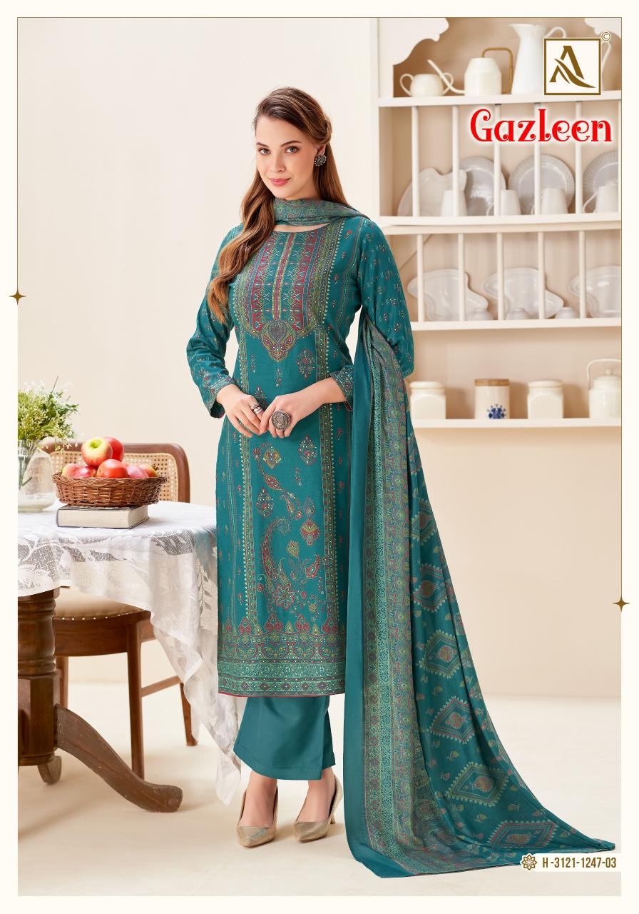 Alok Gazleen catalog fashion hub surat dress material wholesale shop surat gujarat