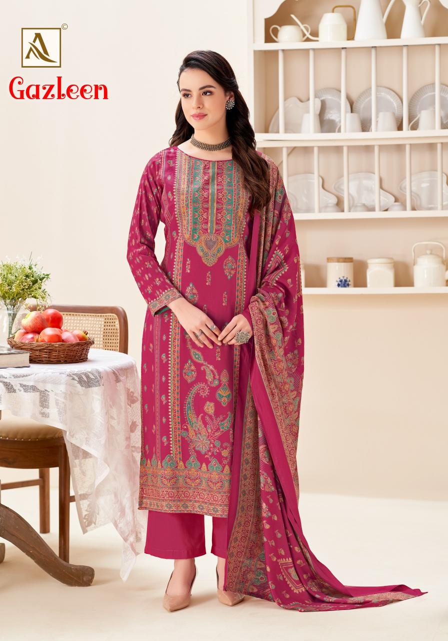 Alok Gazleen catalog fashion hub surat dress material wholesale shop surat gujarat
