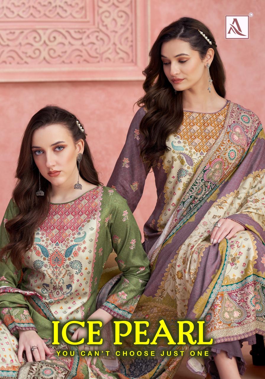 Alok Ice Pearl catalog wholesaler of dress material in baroda
