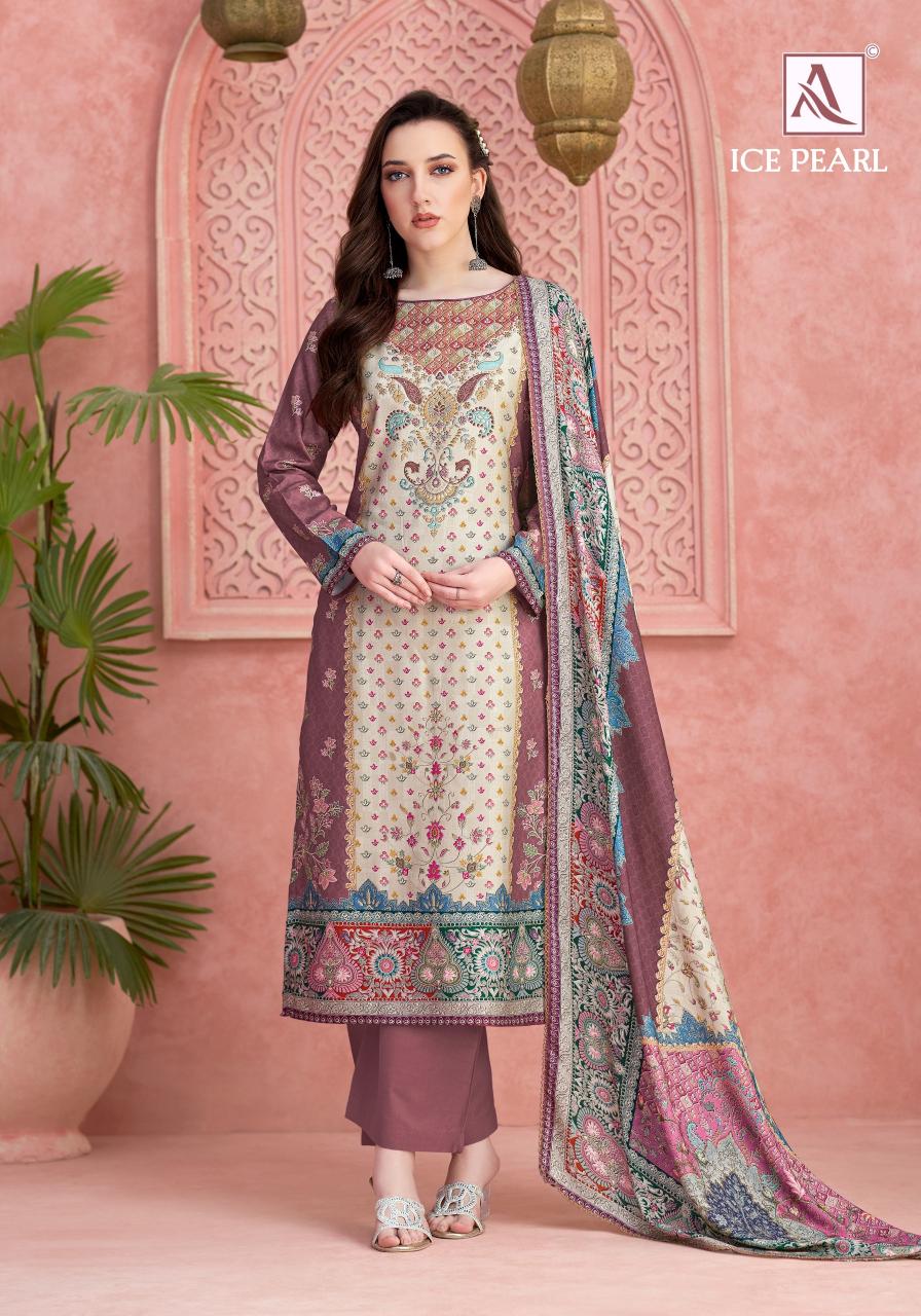 Alok Ice Pearl catalog wholesaler of dress material in baroda