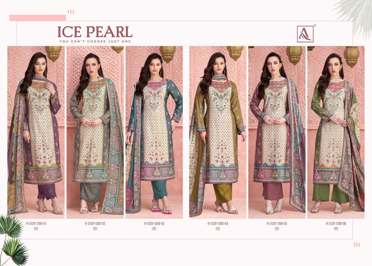 Alok Ice Pearl catalog wholesaler of dress material in baroda