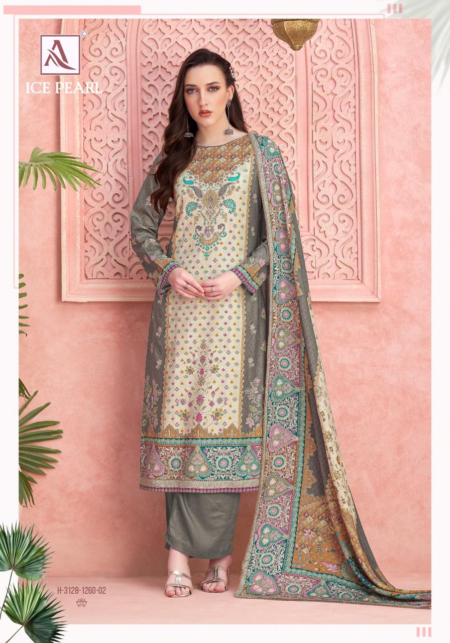 Alok Ice Pearl catalog wholesaler of dress material in baroda