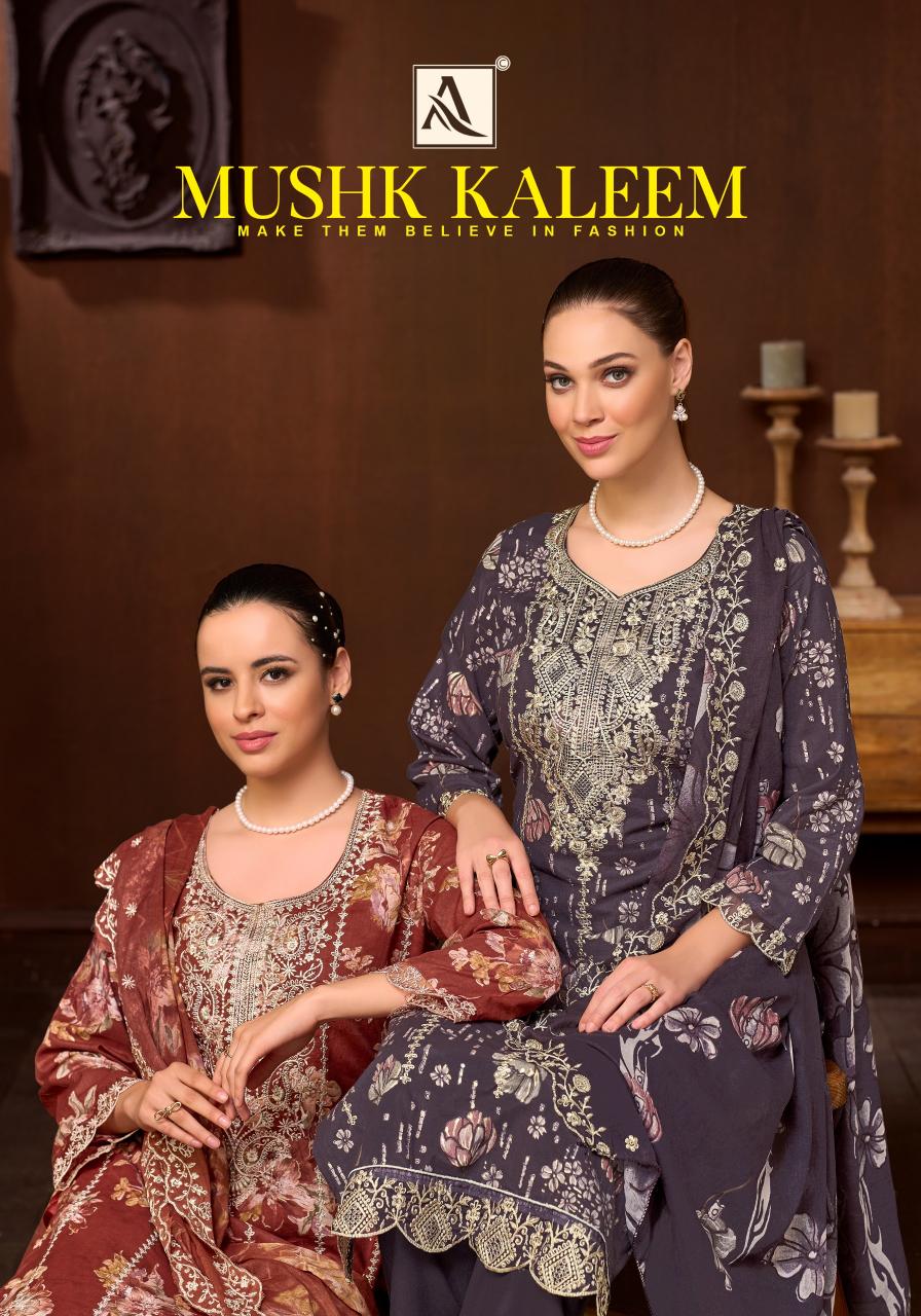 Alok Mushk Kaleem Catalog surat textile dress material wholesale market