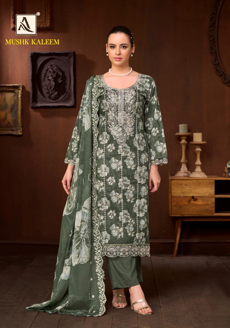 Alok Mushk Kaleem Catalog surat textile dress material wholesale market