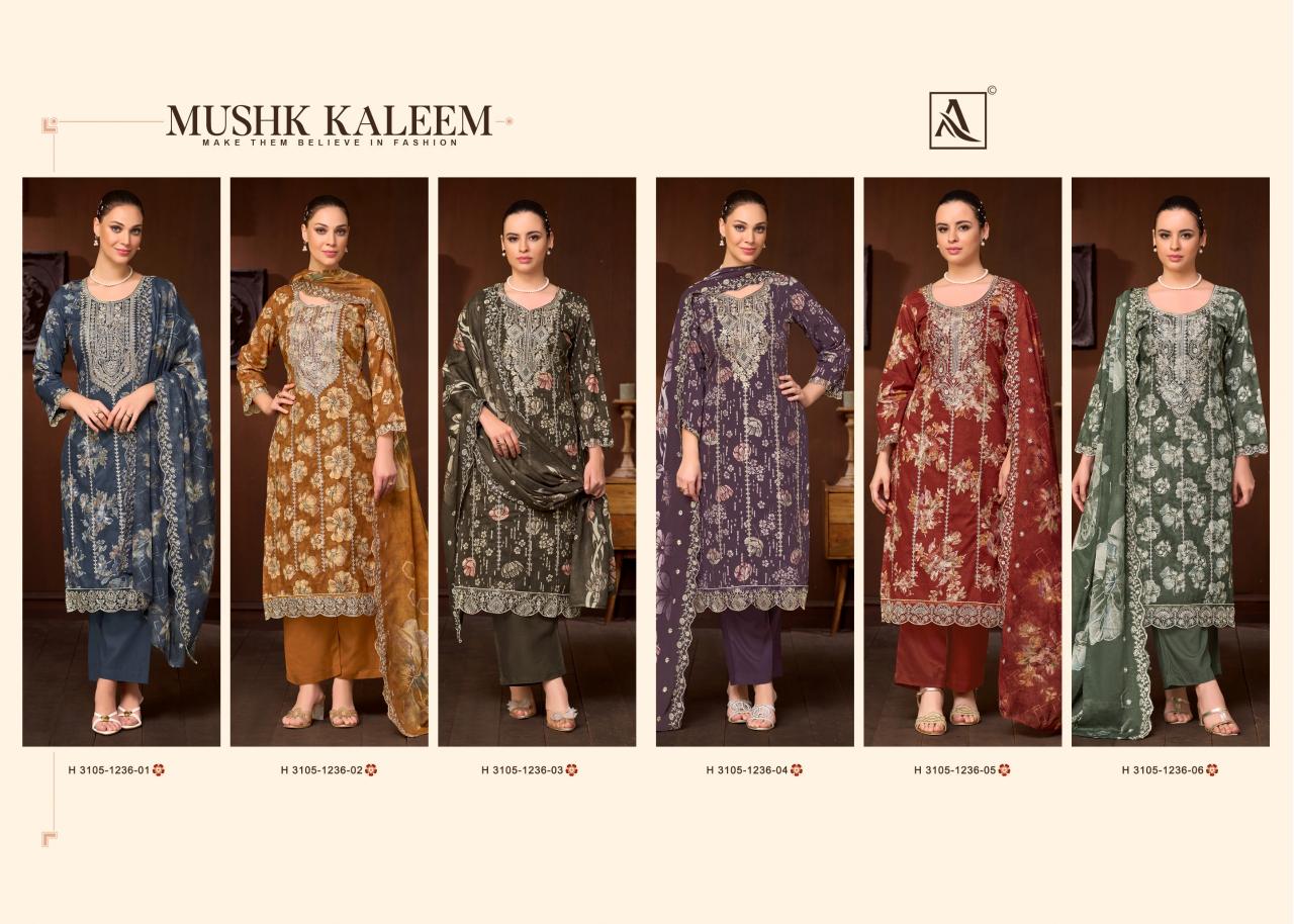 Alok Mushk Kaleem Catalog surat textile dress material wholesale market