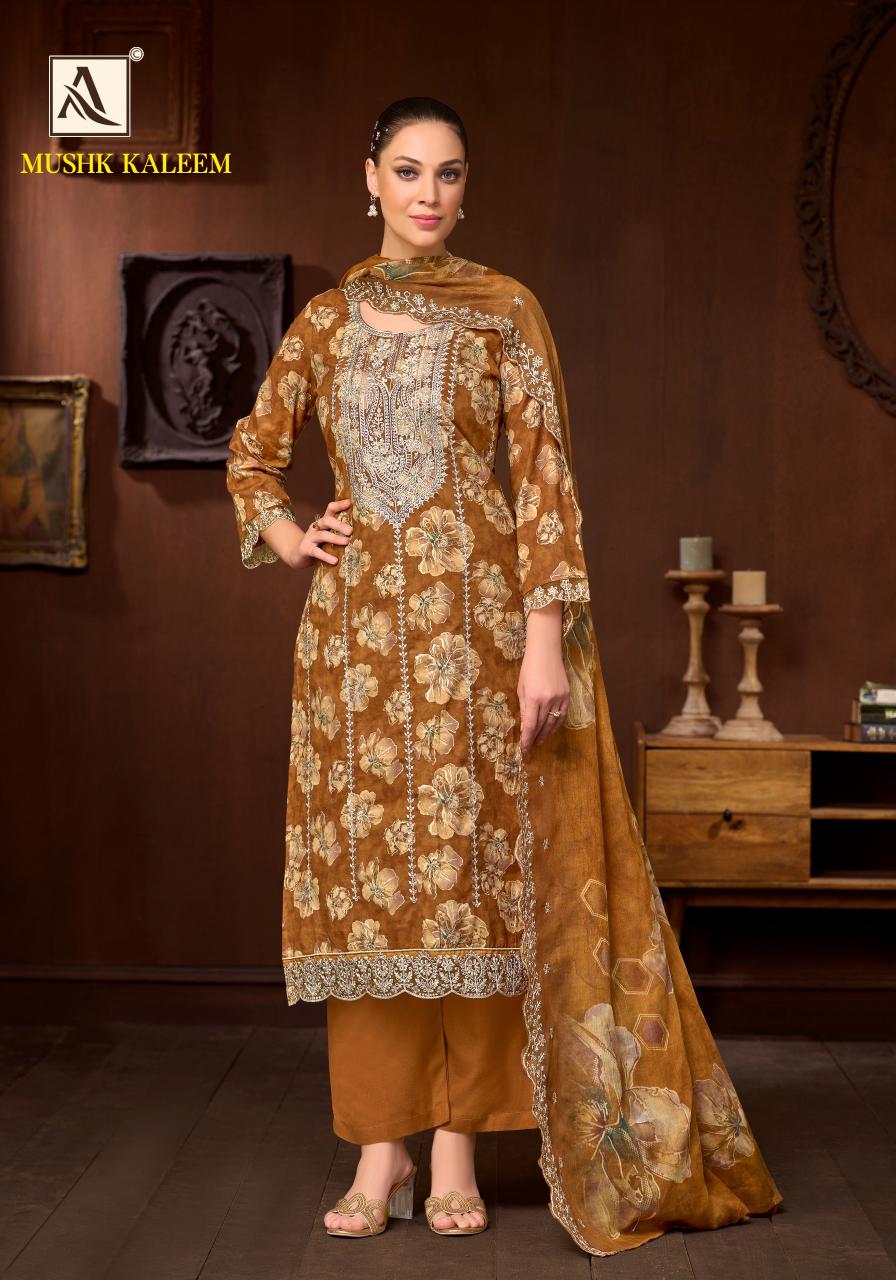 Alok Mushk Kaleem Catalog surat textile dress material wholesale market