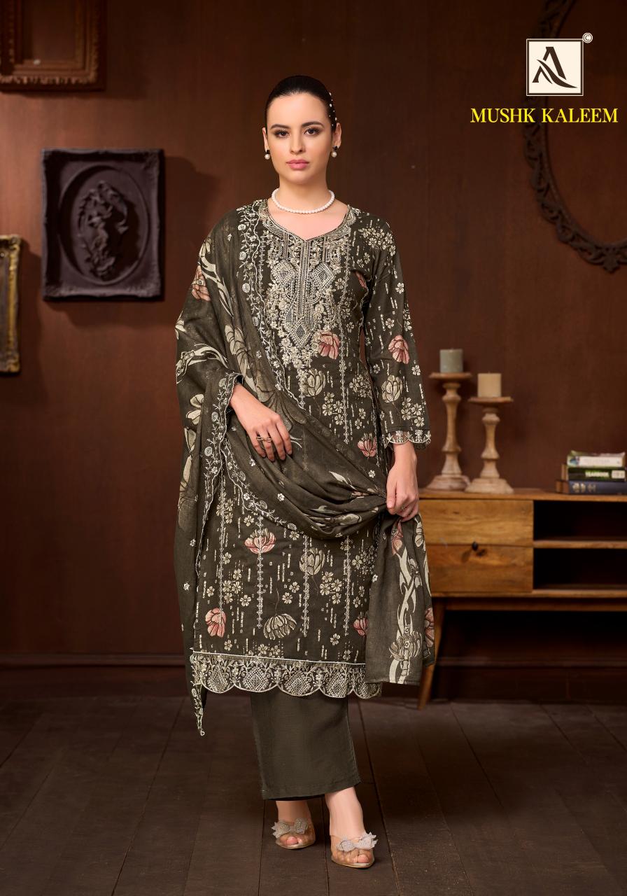 Alok Mushk Kaleem Catalog surat textile dress material wholesale market