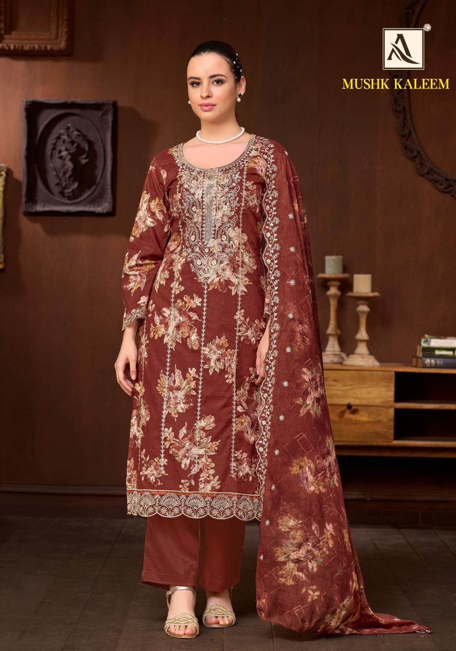 Alok Mushk Kaleem Catalog surat textile dress material wholesale market