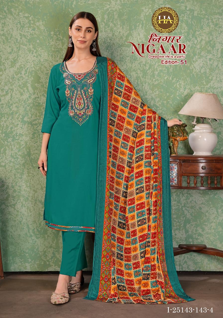 Alok Nigaar Vol 51 catalog wholesalers of dress materials