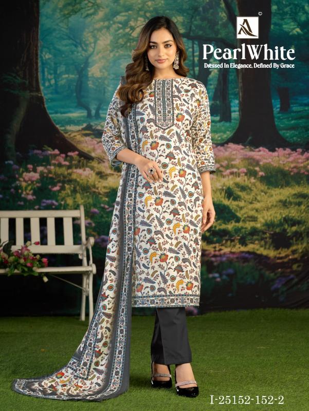 Alok Pearl White catalog wholesale market in mumbai for dress materials