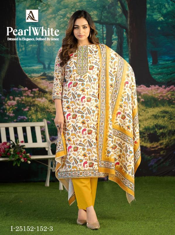 Alok Pearl White catalog wholesale market in mumbai for dress materials