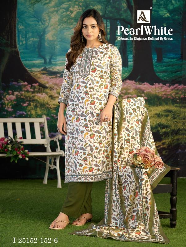 Alok Pearl White catalog wholesale market in mumbai for dress materials