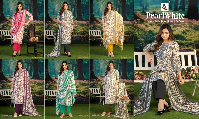 Alok Pearl White catalog wholesale market in mumbai for dress materials