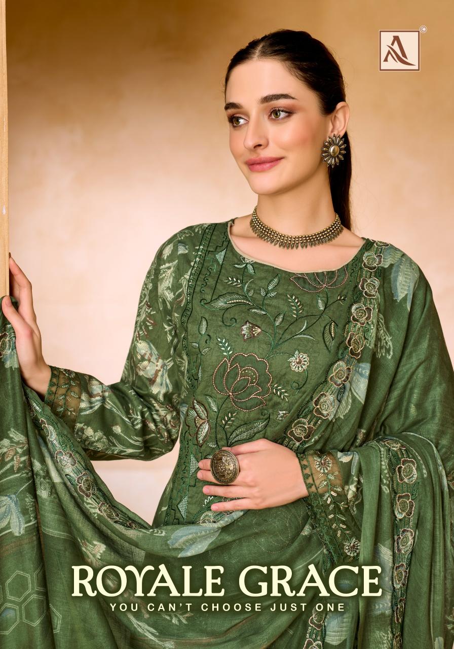 Alok Royale Grace catalog surat dress material wholesalers online