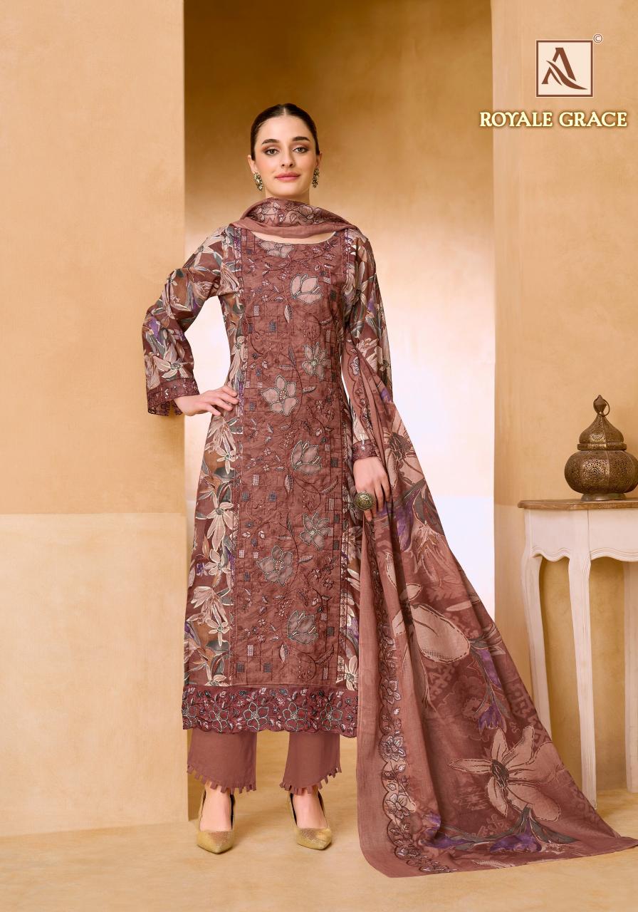 Alok Royale Grace catalog surat dress material wholesalers online