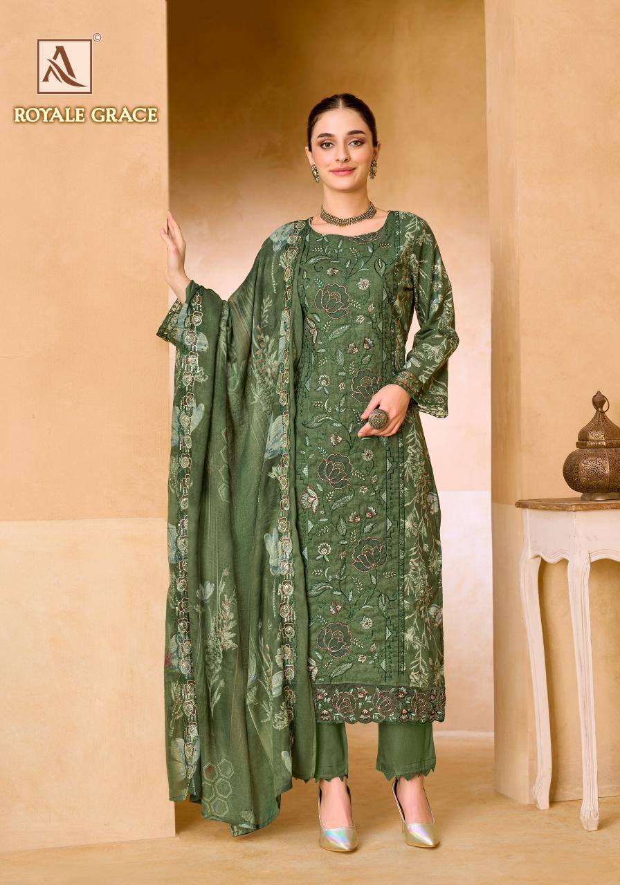 Alok Royale Grace catalog surat dress material wholesalers online
