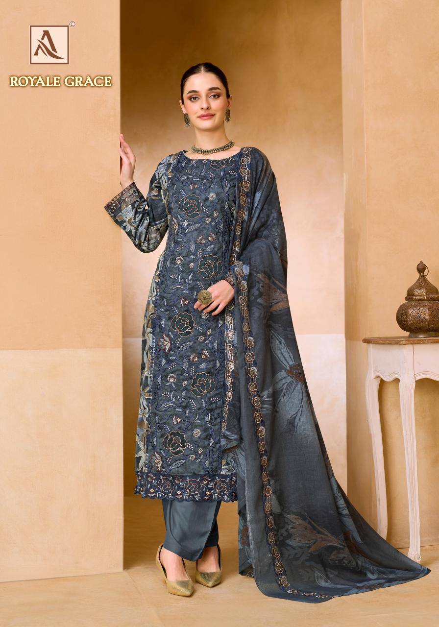 Alok Royale Grace catalog surat dress material wholesalers online