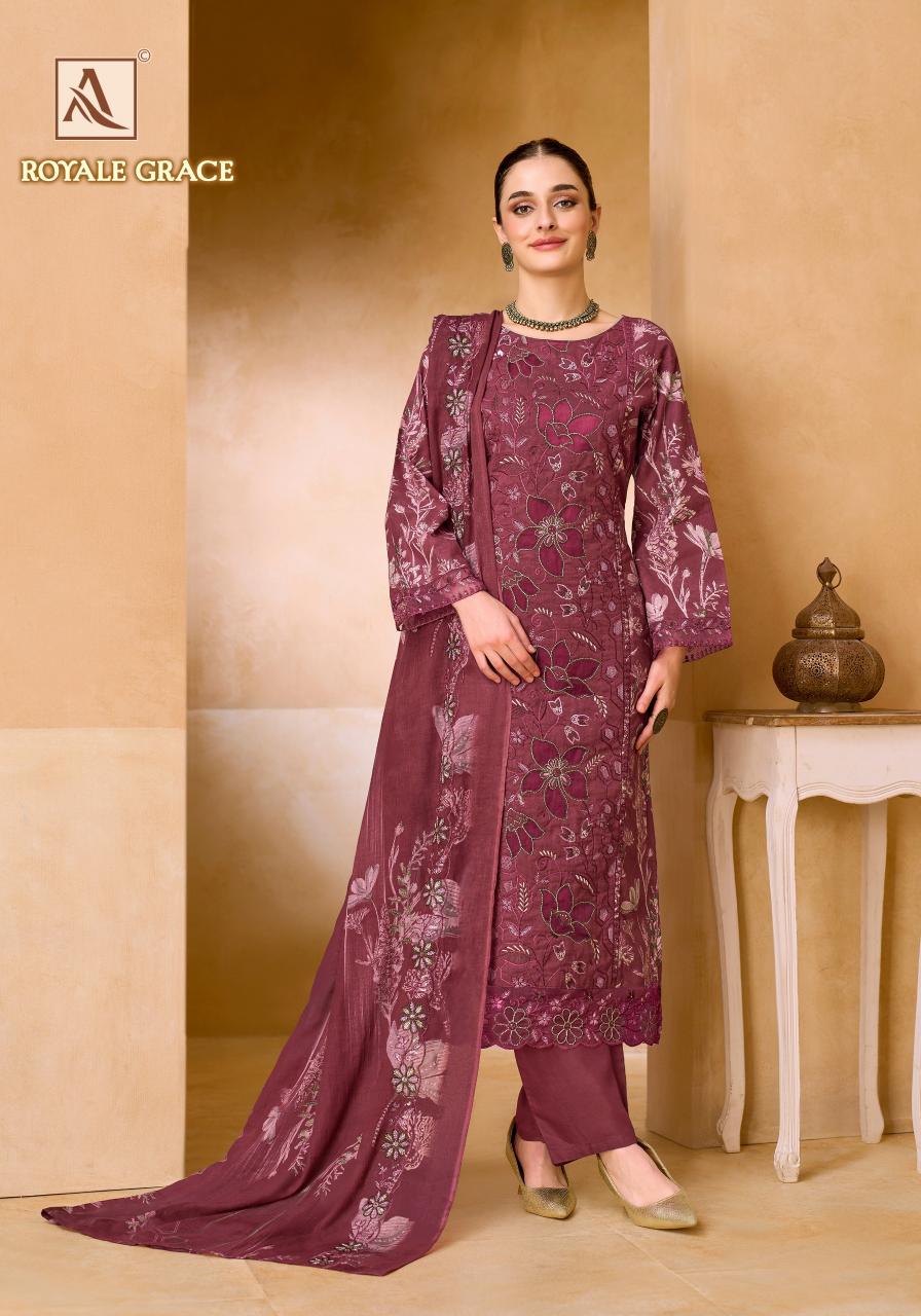 Alok Royale Grace catalog surat dress material wholesalers online