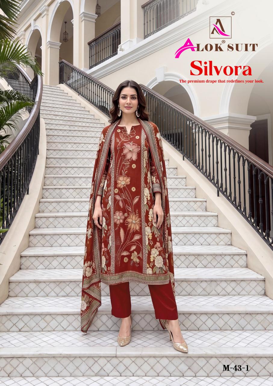 Alok Silvora catalog wholesale market ojnw for dress materials