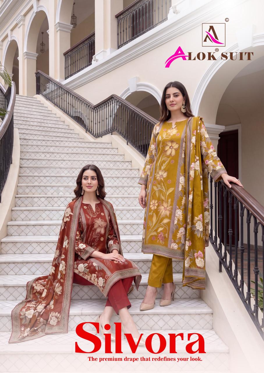 Alok Silvora catalog wholesale market ojnw for dress materials