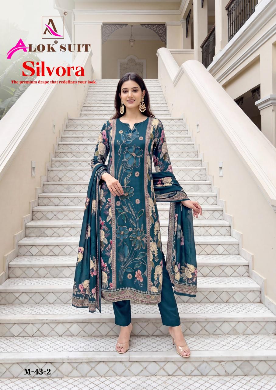 Alok Silvora catalog wholesale market ojnw for dress materials