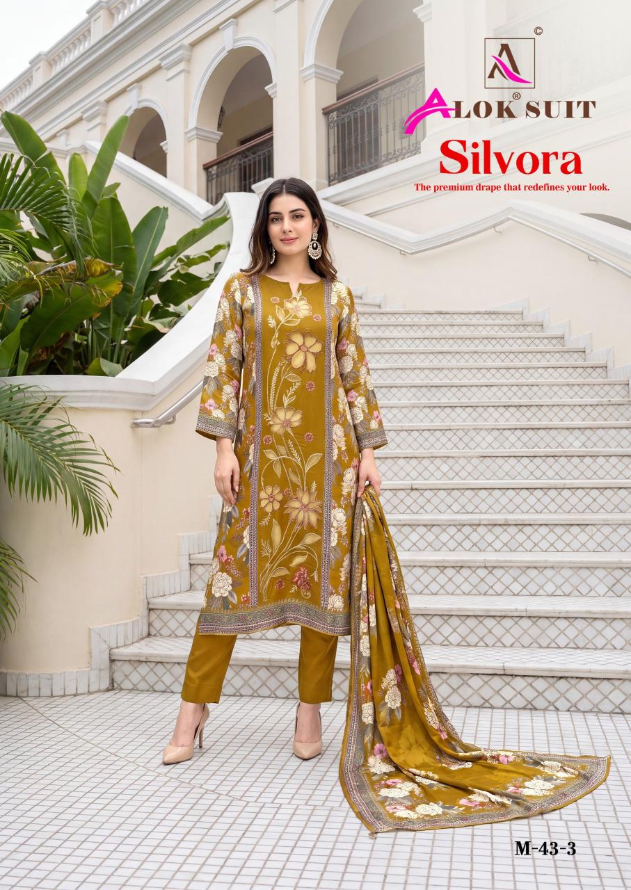 Alok Silvora catalog wholesale market ojnw for dress materials