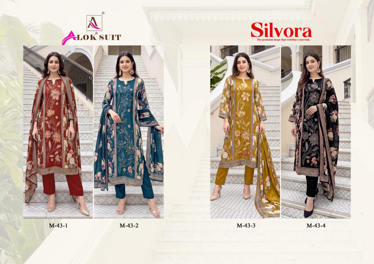 Alok Silvora catalog wholesale market ojnw for dress materials