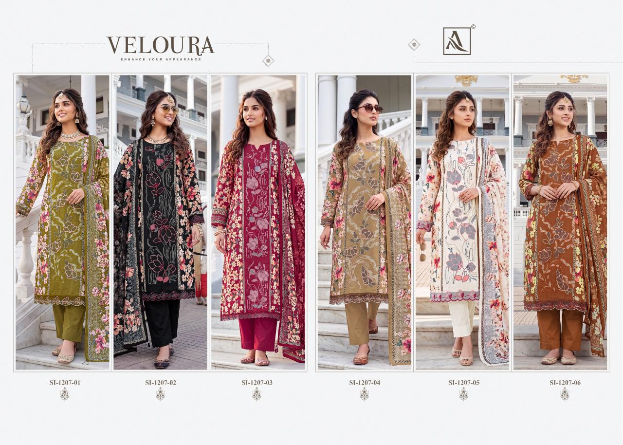 Alok Veloura Catalog wholesale partywear unstitched dress material