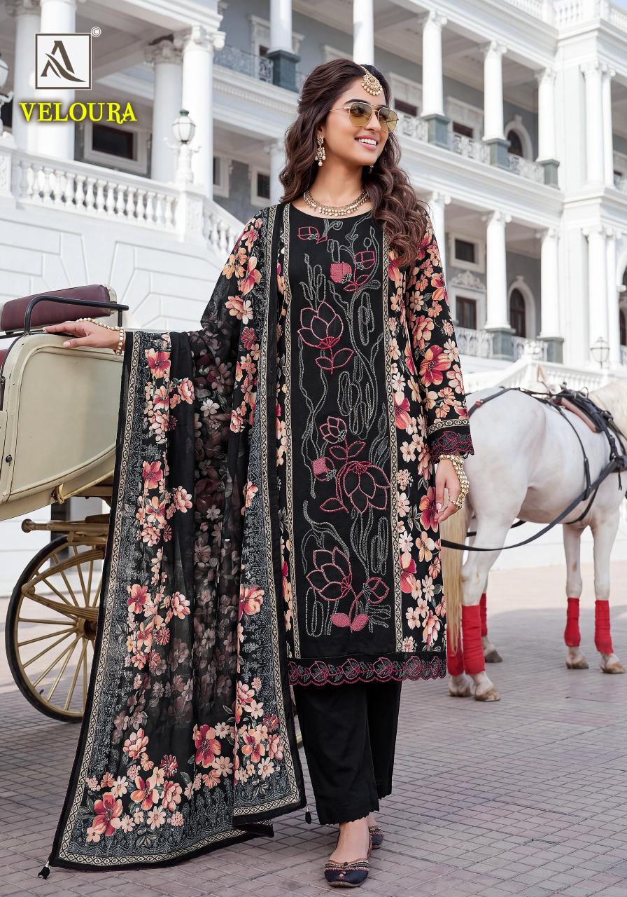 Alok Veloura Catalog wholesale partywear unstitched dress material