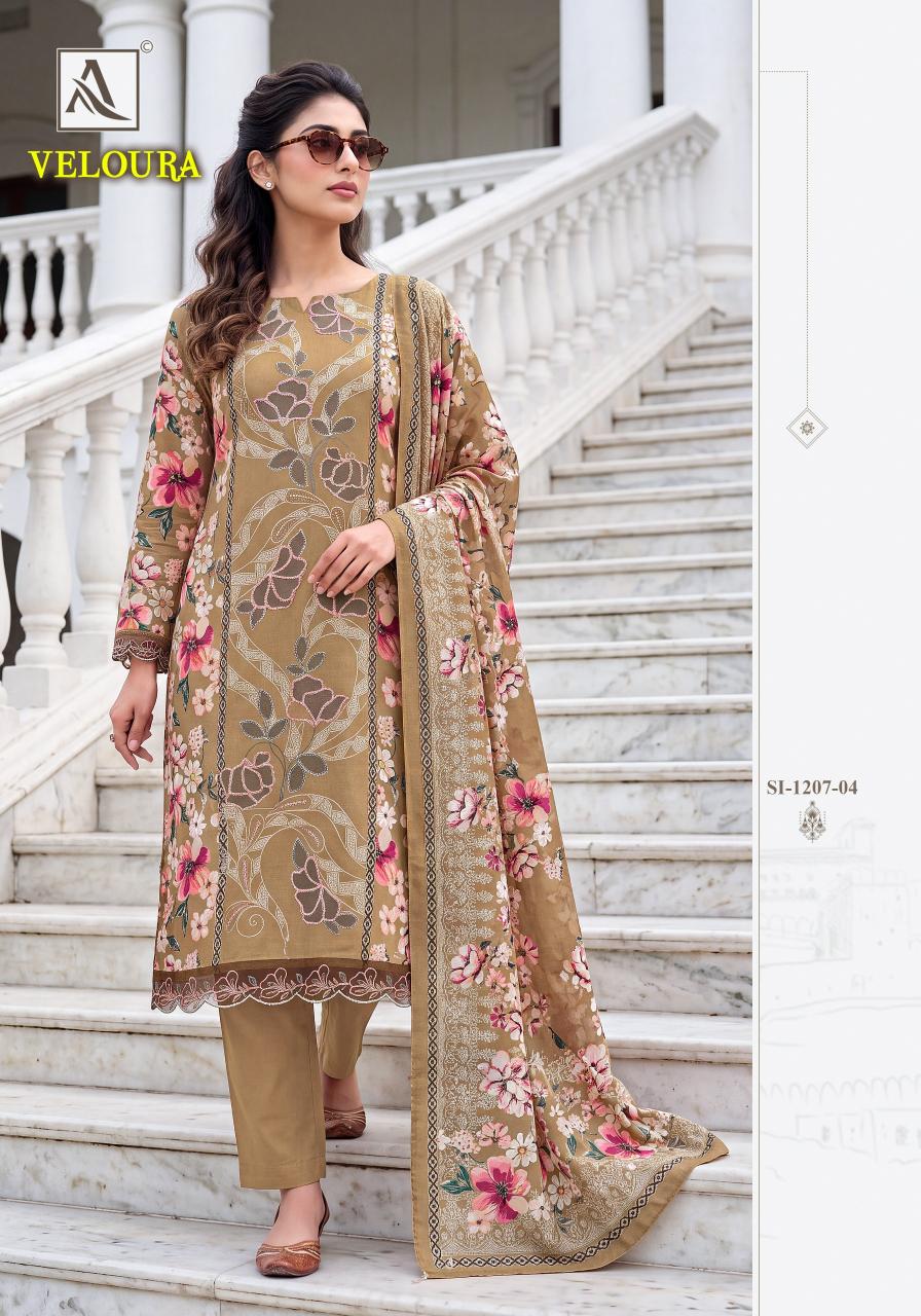 Alok Veloura Catalog wholesale partywear unstitched dress material