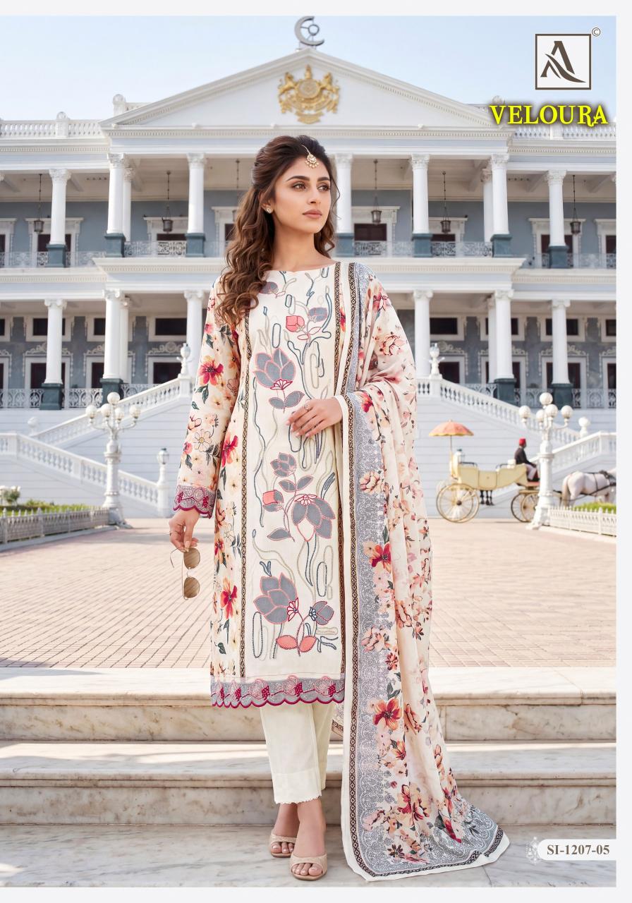 Alok Veloura Catalog wholesale partywear unstitched dress material