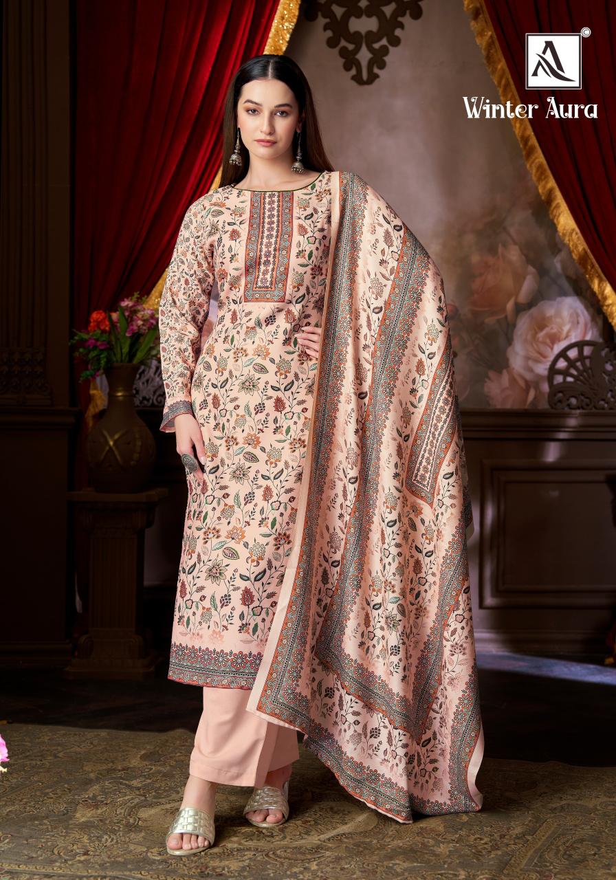 Alok Winter Aura catalog wholesale dress materials online india
