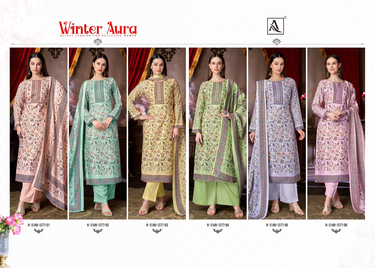 Alok Winter Aura catalog wholesale dress materials online india