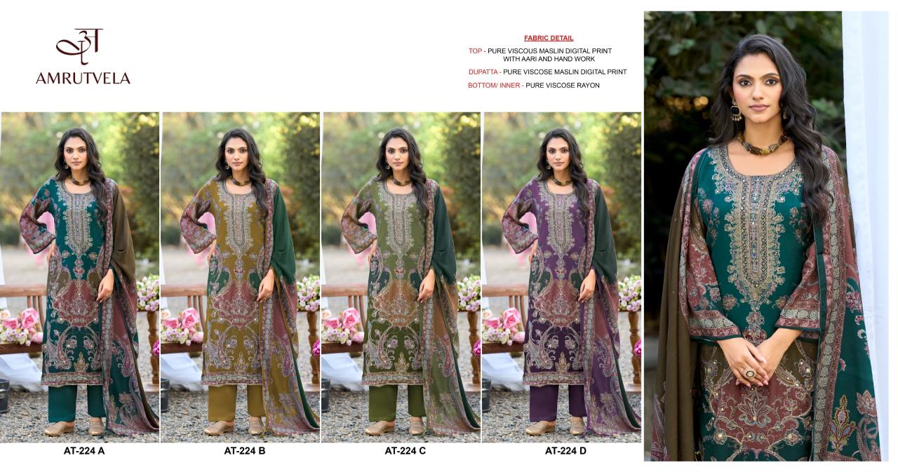 Amrutvela AT224 Catalog pakistani suits wholesalers in mumbai