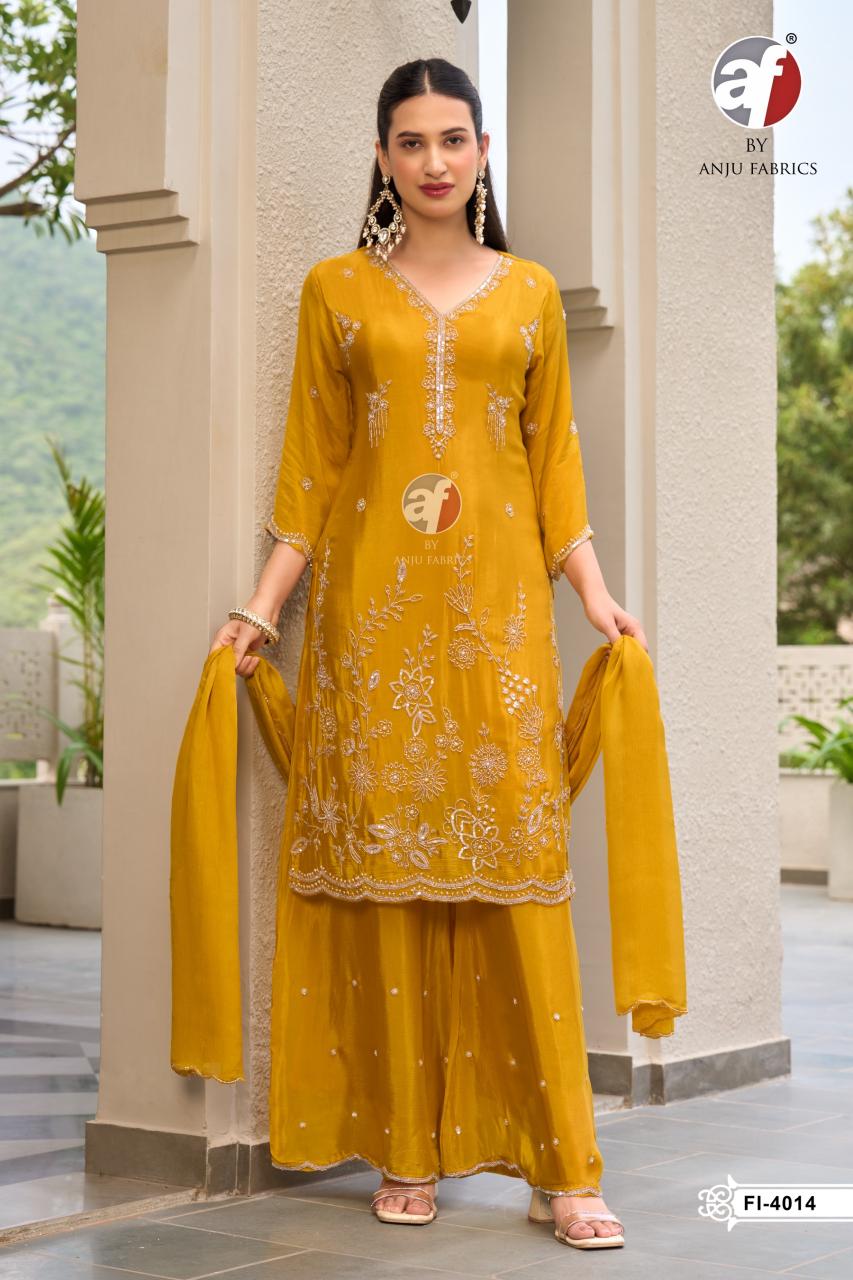 Anju Fabrics 4014 catalog ethnic kurtis wholesale