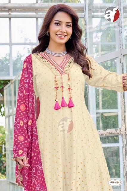 Anju Fabrics 4443 catalog wholesale digital kurtis kameez mumbai