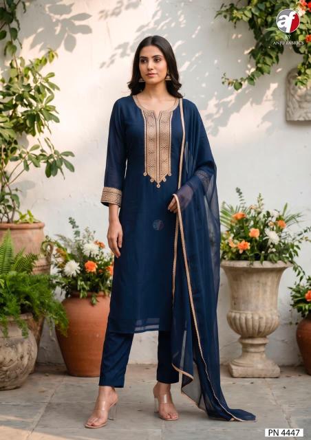 Anju Fabrics 4448 catalog kurti wholesale bazar in agra